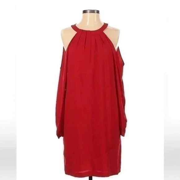 BCBGMAXAZRIA Josephine Red Open Cold Shoulder Cocktail Dress Size XXS - Picture 1 of 2